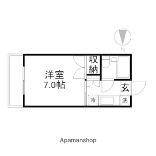 岡山県岡山市北区伊島町1丁目【マンション】の間取り
