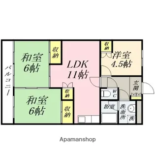 岡山県岡山市北区白石西新町【マンション】の間取り