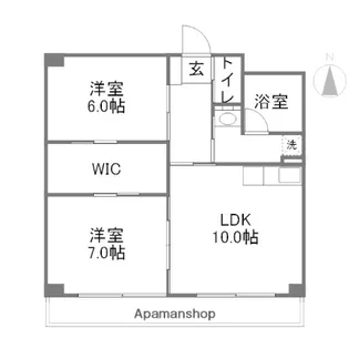 ハアラン御南【4階】の間取り