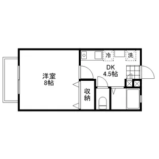 ベルクラント今【103号室】の間取り