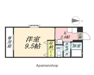 岡山県岡山市北区下伊福本町【アパート】の間取り