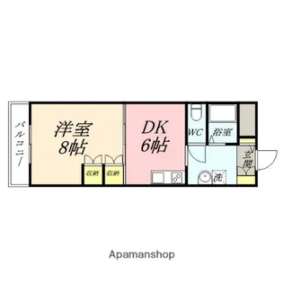 岡山県岡山市北区南方2丁目【マンション】の間取り