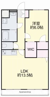 リシェス明日香【1階】の間取り