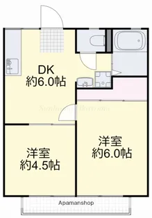 エトワール東岡山Ⅱ【2階】の間取り