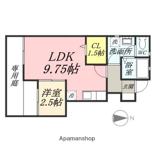 ボア・ラヴィーヌF【1階】の間取り