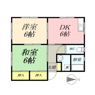 コーポラス藤【202号室】の間取り