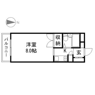 アルファ清心町Ⅰ【2階】の間取り