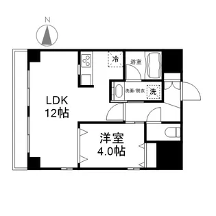 ユニエトワール岡山医大東【10階】の間取り