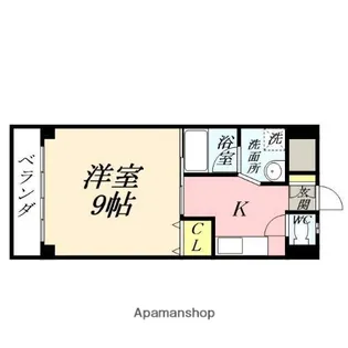 グランドール新福【107号室】の間取り