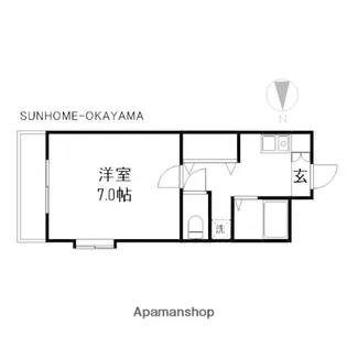 岡山県岡山市北区青江4丁目【マンション】の間取り