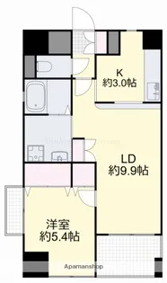 岡山県岡山市北区中井町2丁目【マンション】の間取り