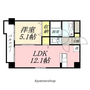 岡山県岡山市北区奥田1丁目【マンション】の間取り