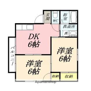 グリーンハイツ福島F【2階】の間取り