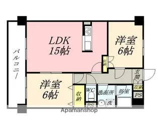 岡山県岡山市北区東古松3丁目【マンション】の間取り