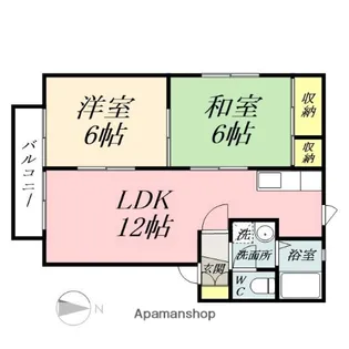 マルシンアパートB【102号室】の間取り