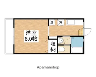 ラックハイツ国富A【1階】の間取り