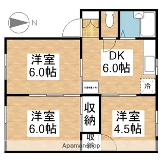 ジョイハウスサクラダ花尻【1階】の間取り