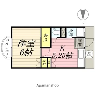 コーポチェリー【107号室】の間取り