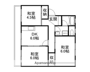 操南ハイツ【305号室】の間取り