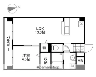 ルネッサンスガーデン【203号室】の間取り