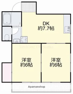 岡山県岡山市南区福島2丁目【アパート】の間取り