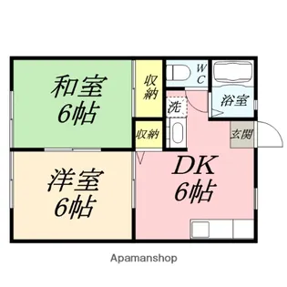 八幡第1コーポ【2階】の間取り