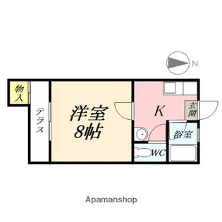 岡山県岡山市北区半田町【アパート】の間取り