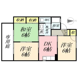 ゼフィール芳泉 B棟【1階】の間取り