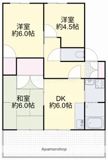 ドリームタウンⅠトムソーヤC【101号室】の間取り