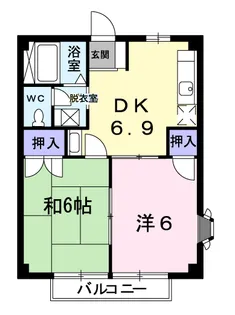 コスモハイツA【2階】の間取り