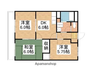 メゾン・モンパルテ【1階】の間取り