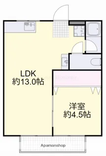 井上コーポA棟【2階】の間取り