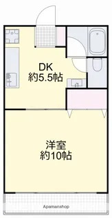 成広矢原コーポⅢ【207号室】の間取り