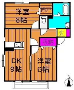 クスの木【C101号室】の間取り