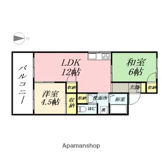 岡山県岡山市中区高島新屋敷【アパート】の間取り