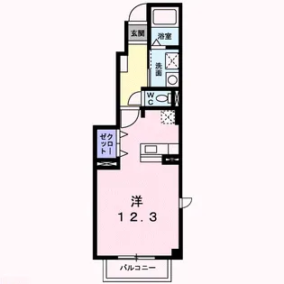 ソレアードA棟【1階】の間取り