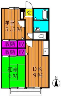 ビーライン撫川【2階】の間取り