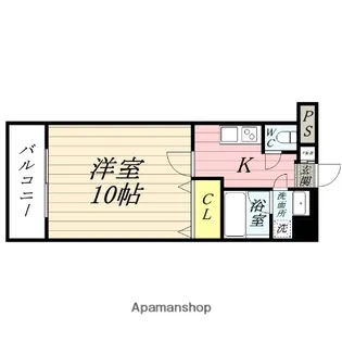 岡山県岡山市北区奥田本町【マンション】の間取り
