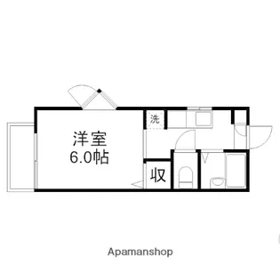 ビッグ・アップル【202号室】の間取り