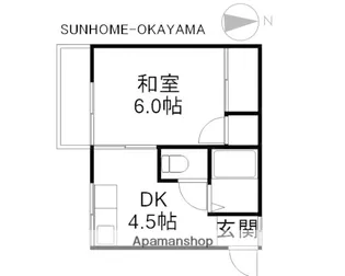 ほおずきハイツ【201号室】の間取り