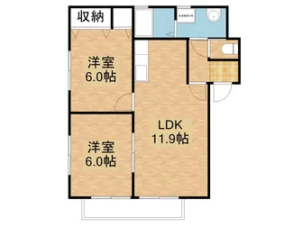 グリーンピア福浜【101号室】の間取り