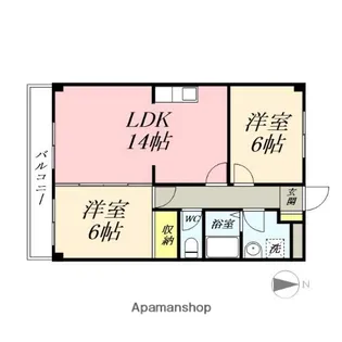 ニューマリッチかわぐちB【105号室】の間取り