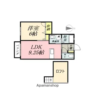 岡山県岡山市北区奉還町3丁目【アパート】の間取り
