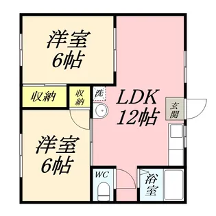 メゾン河合B棟【101号室】の間取り