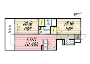 サザンクロス【1階】の間取り