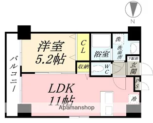 ARC STAGE表町【505号室】の間取り