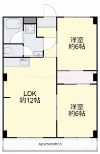岡山県岡山市北区中仙道1丁目【マンション】の間取り