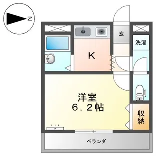 1Kの間取り画像
