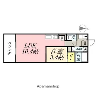 岡山県岡山市北区南方4丁目【マンション】の間取り