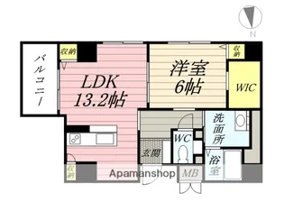 岡山県岡山市北区中山下1丁目【マンション】の間取り